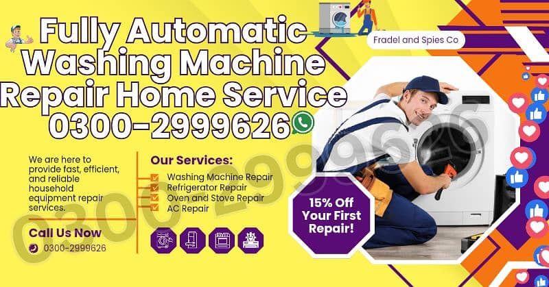 Fully Automatic Washing Machine Repair Home Service 0300-2999626 5