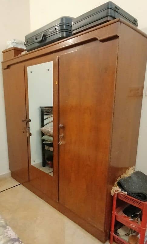 100% Wooden 3 doors Cupboard 1