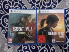 Resident Evil 4 Gold Edition,Last of Us Part 1 Ps5