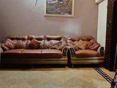 5 seater rexine sofa