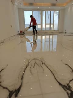 Marble Chips Tiles Floor Polish