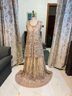 Walima Bridal Dress in Beige Colour