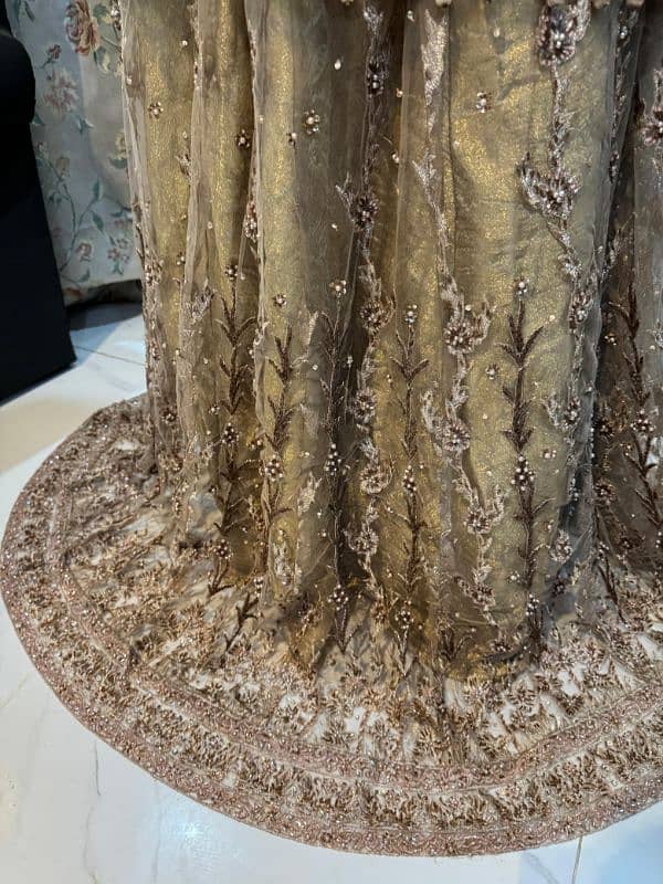 Walima Bridal Dress in Beige Colour 3