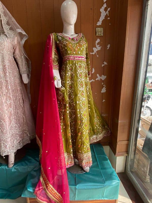 Gota Work Maxi With Organza Dupatta 0