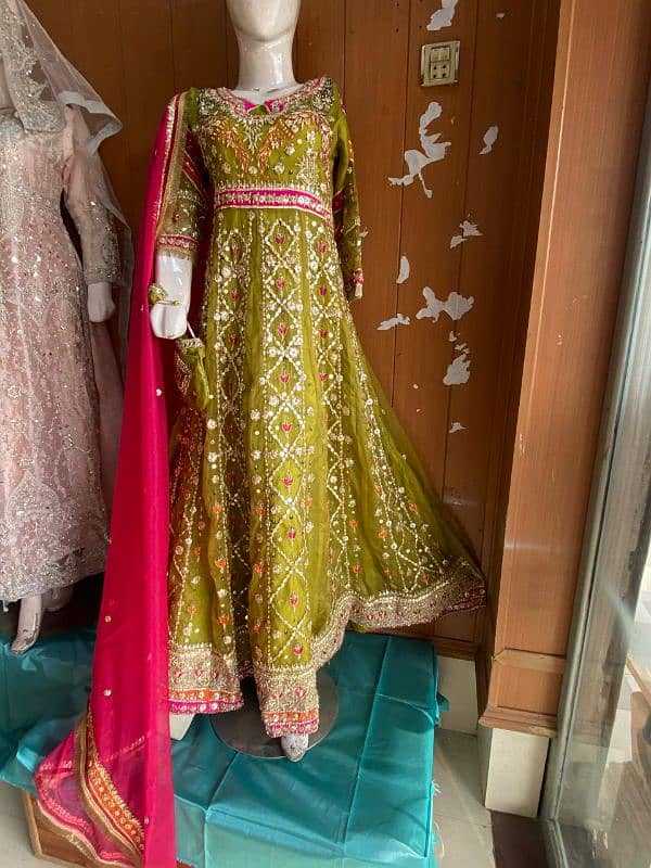 Gota Work Maxi With Organza Dupatta 1