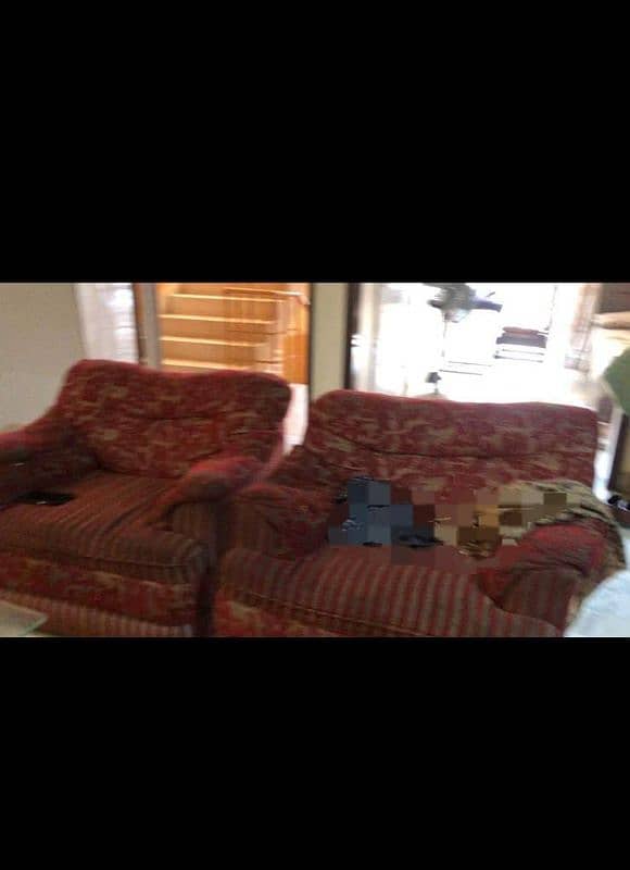 5 seater sofa set used 0