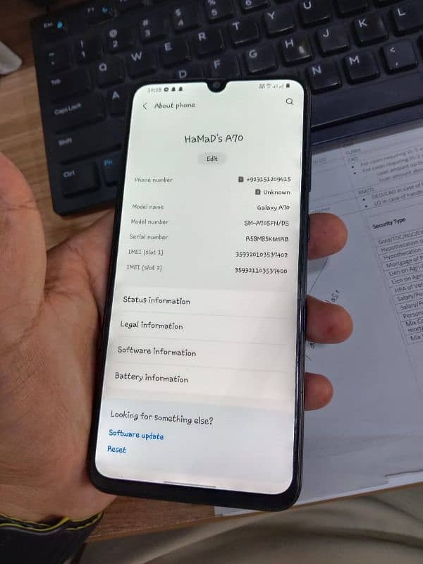 Samsung galaxy a70 5