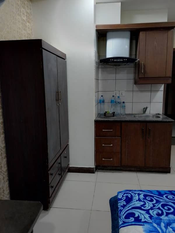 Furnished Studio apartment available for rent in bahria town phase 4 civic center 5