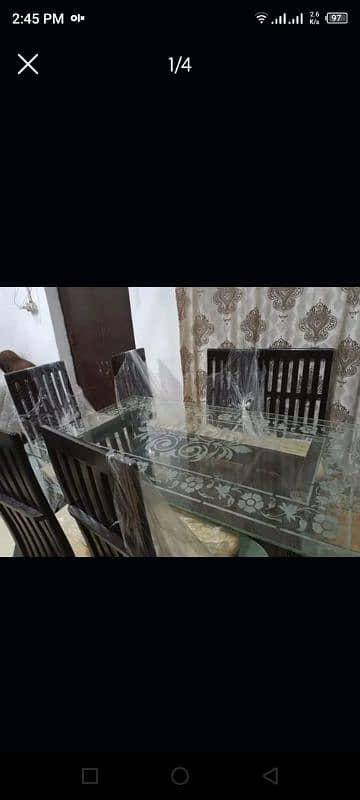 Dinning table set with 6 chairs full new 1