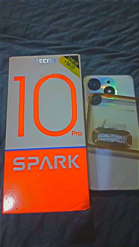 tecno spark 10 pro with original charger with boks 10 10 condition 1