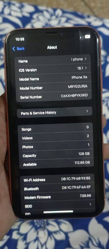 iphone XR pta approved condition 10by10 face id true tone all ok 1