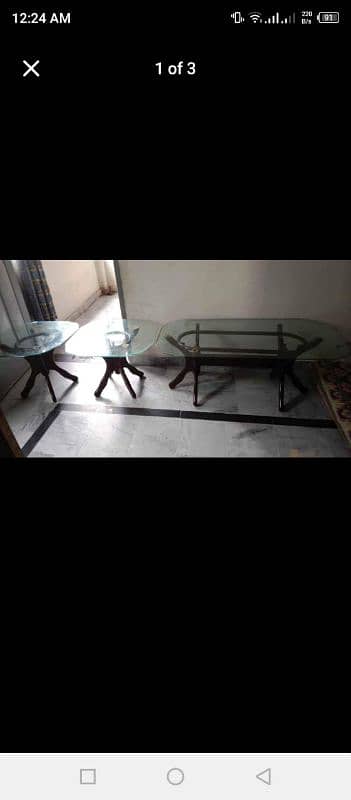 5 seater sofa set +3 glass tables brand new condition. 2