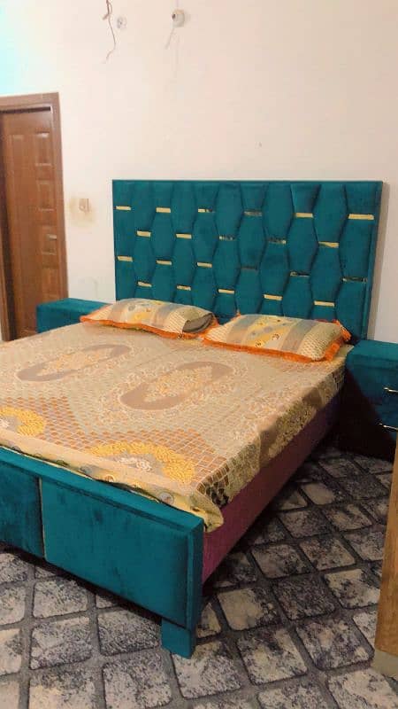 Bed set | poshish bed set | bed set with dressing  side table chairs 1