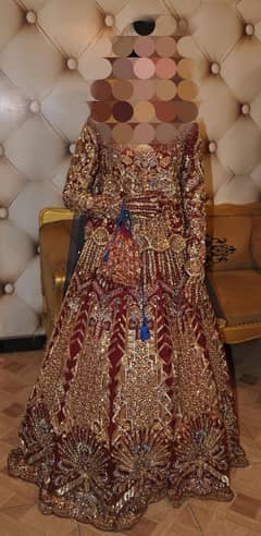 bride full embroidery lehenga