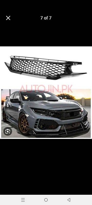 Honda civic 2017 model sports grill for sale 6