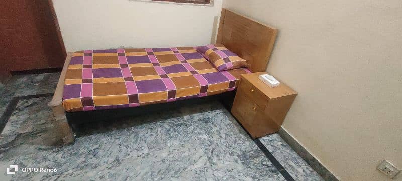 New Single Bed With Side Table and Mattress For Sale 5