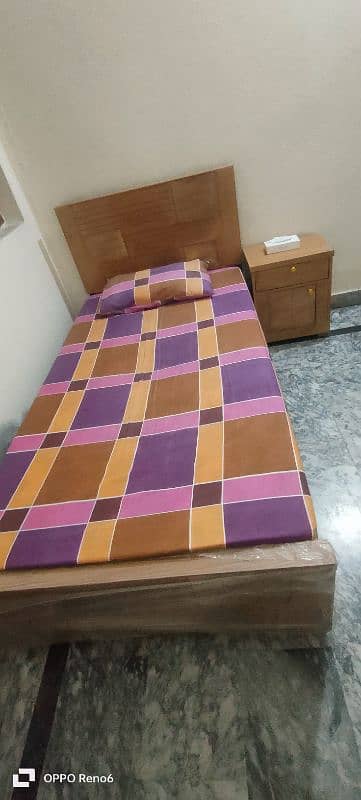 New Single Bed With Side Table and Mattress For Sale 6