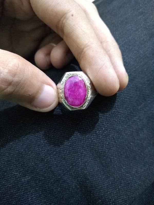 Ruby (yaqoot) saphire(neelam) ring 4