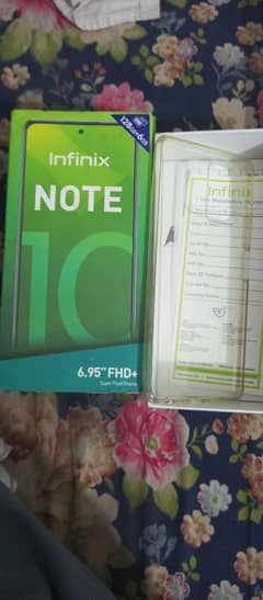 Infinix note 10 condition 10/8 box sath he 6gb 128 gb