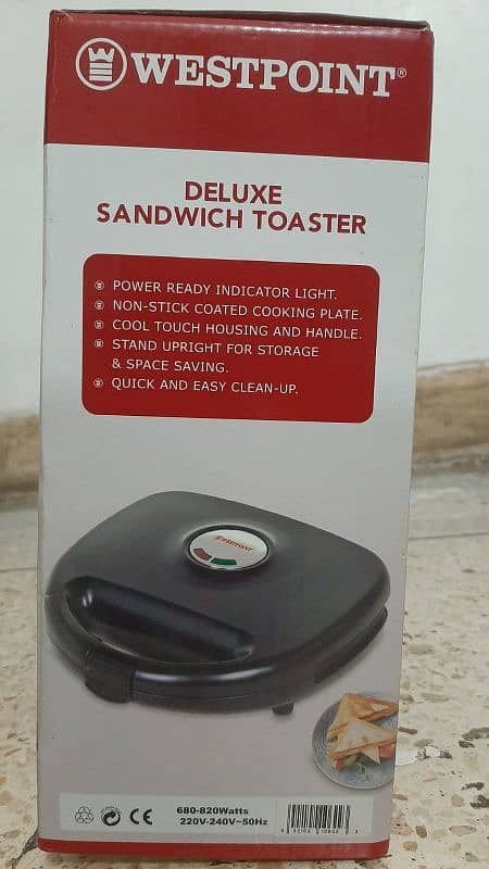 Westpoint Sandwich Maker (WF-622) Brand New 2