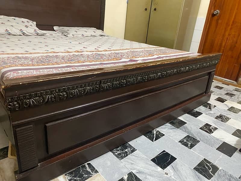 King Size Bed with 2 Door Wardrobe 1