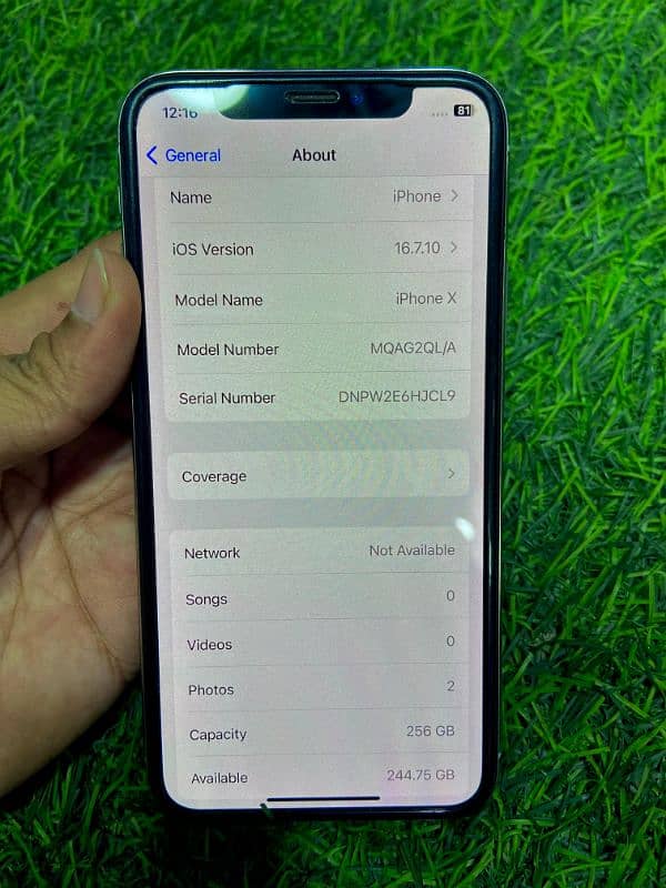 Iphone x 256 GB PTA Approve 4