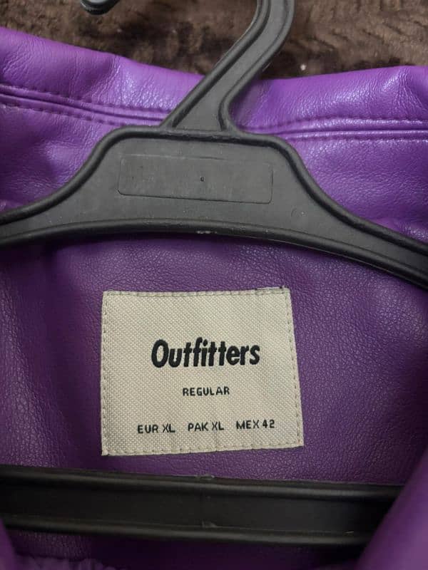 outfitters faux leather jacket (purple) 4