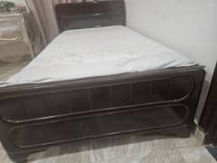 Wooden Single Bed With Mattress