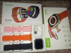 Modio 4G ultra watch with 3 pairs straps