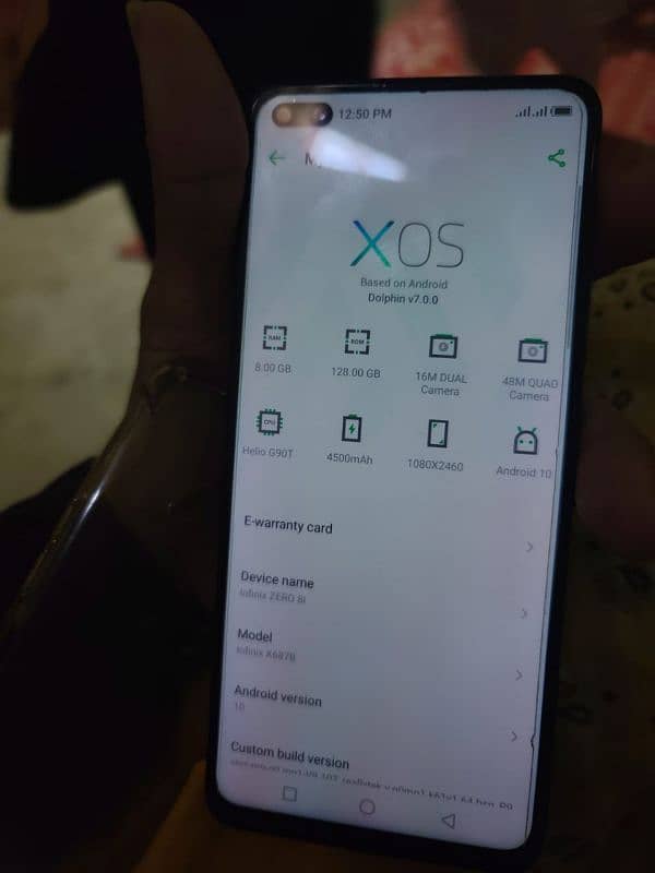 Infinix zero 8i Rm 8gb storeg 128gb 5