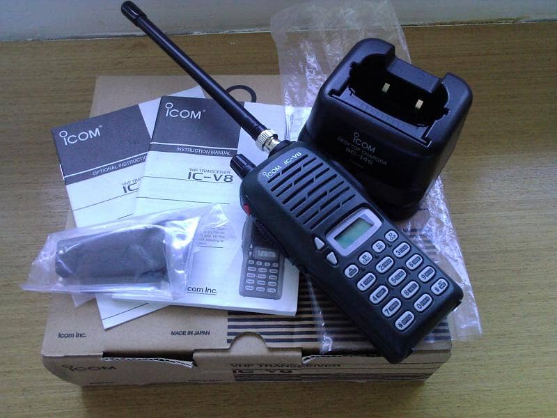 ICOM V8 Japan Made walkie talkies original wireless VHF radio Box pack 2