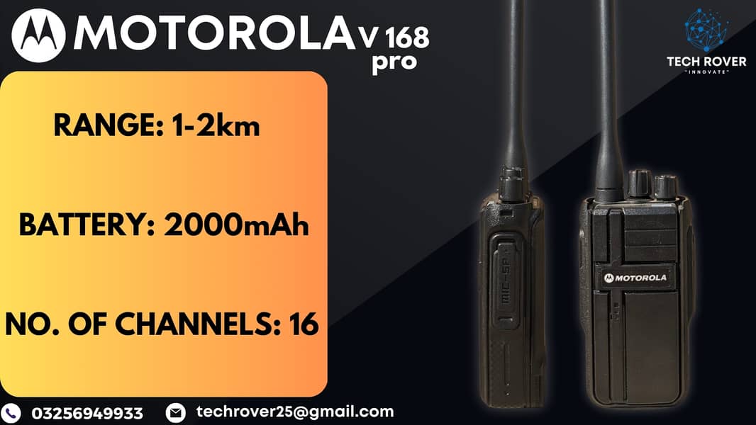 Walkie Talkie | Motorola | Wireless Set | Motorola V 168 pro 0