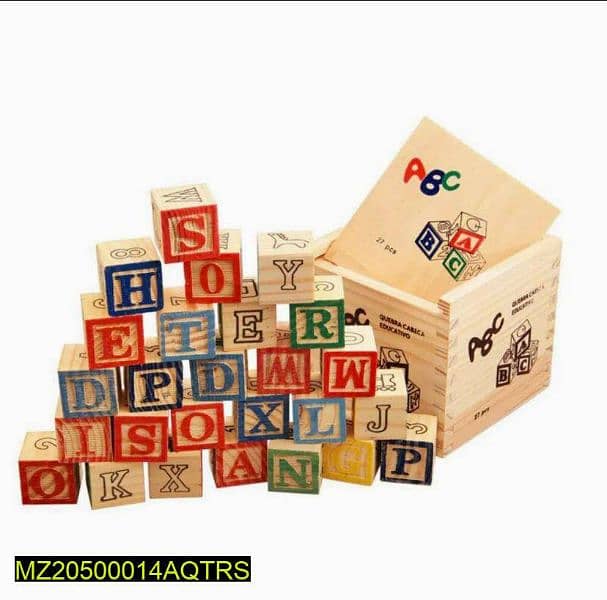 ABC 123 wood blocks educational toy 3