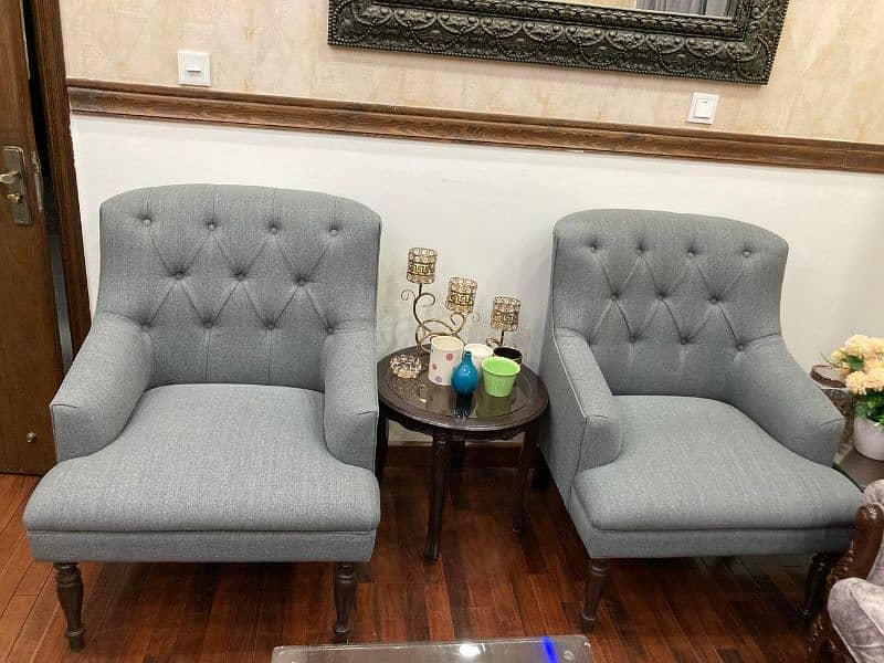 Sofa chairs pair, pure kikar custom structure big size 10/10 heavy 0