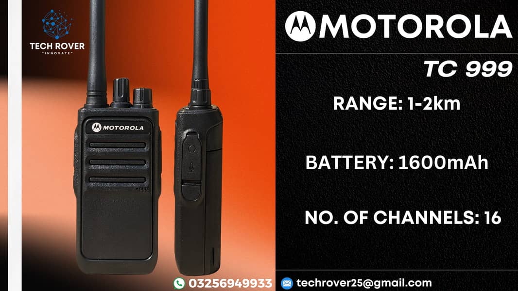 Walkie Talkie | Motorola | Wireless Set | Motorola TC 999 0