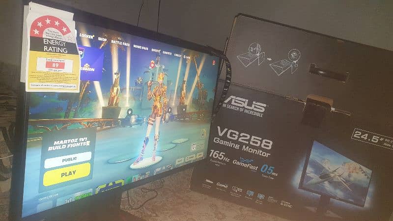 ASUS VG258QR Gaming Monitor 0.5ms 165Hz ( brand new ) 0