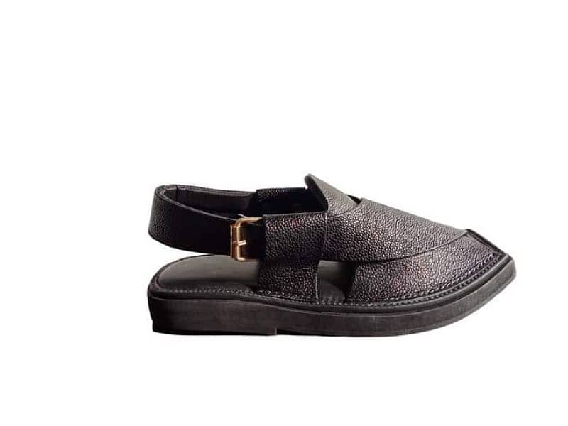 Smart Kaptaan Dotted Black Chappal 2