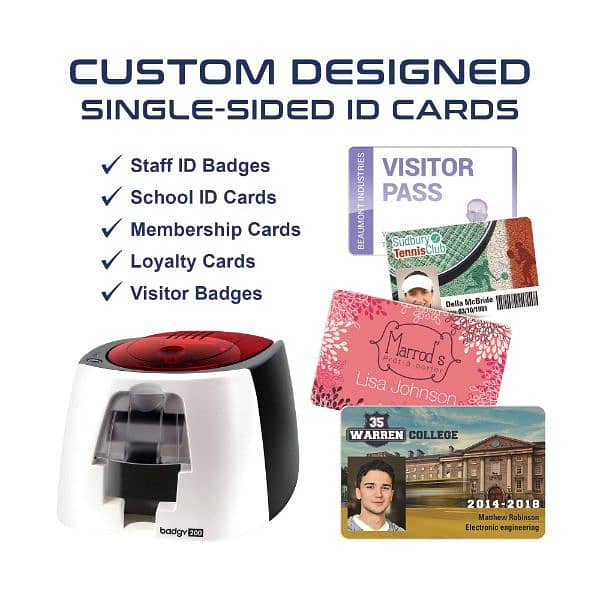 pvc card printer by badge 200 4