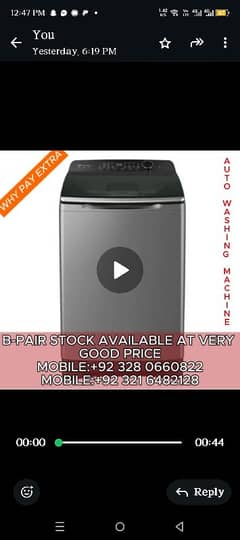 New AUTO WASHING MACHINE AT SUPER BEST price