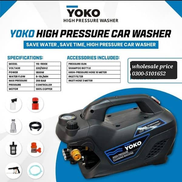 wholesale price   YOKO High Pressure Car Washer  SAVE WAT 0