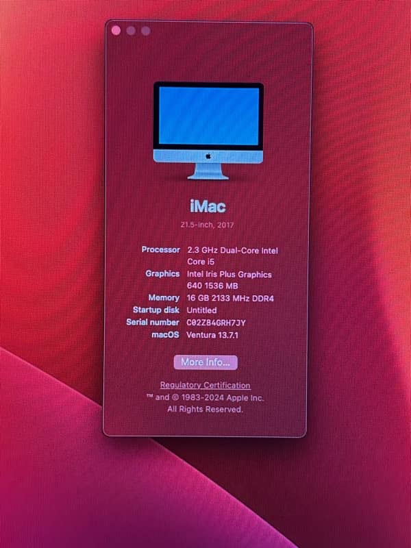 iMac  21.5 inch 2017 8