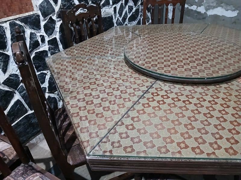 hexagon 6 seater dining table 2