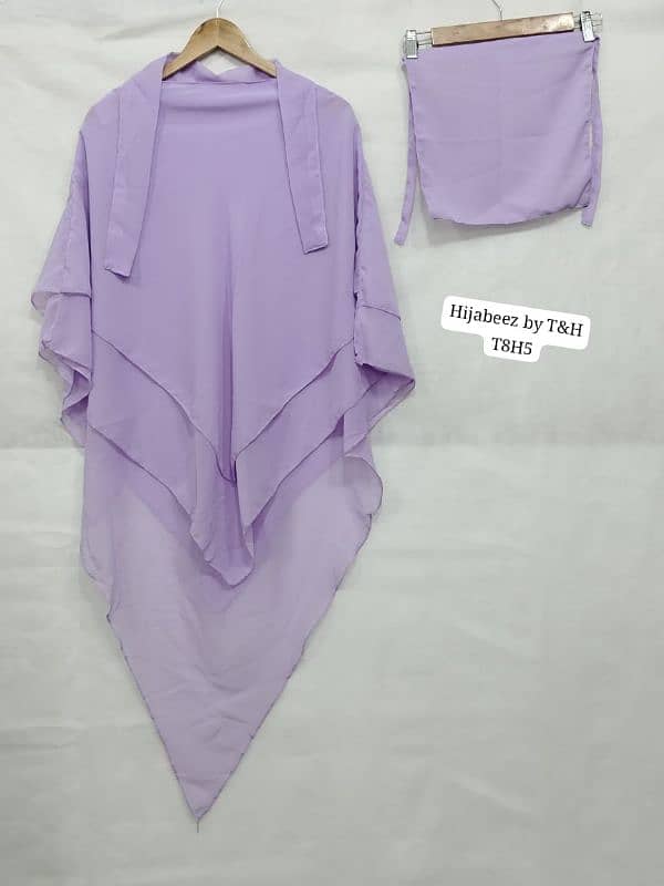 3 layer khimar hijabs 0