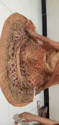 peach color new bridal sharara