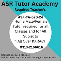 Hiring Male / Female Tutor