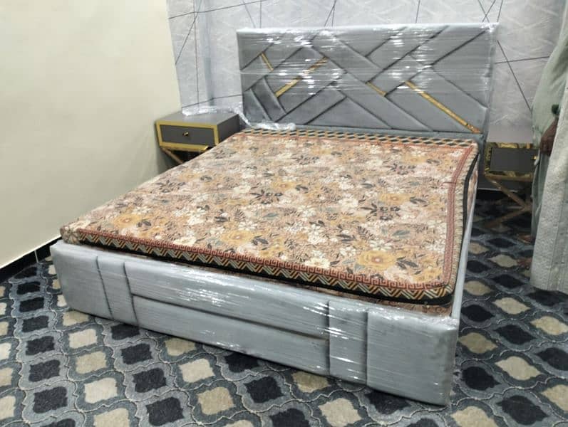 king size bed with two side table 1