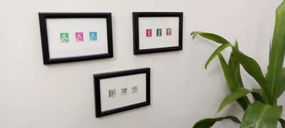 Wall Frame Home Decoration Design Vintage Stamps