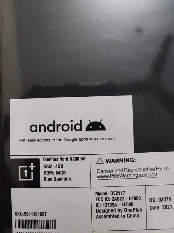 Oneplus N200 4+3/64 box wala 6