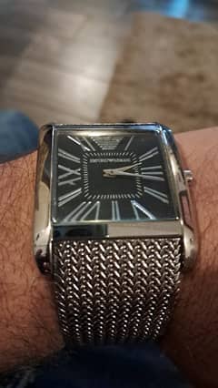 armani watch stainless steel slim smart