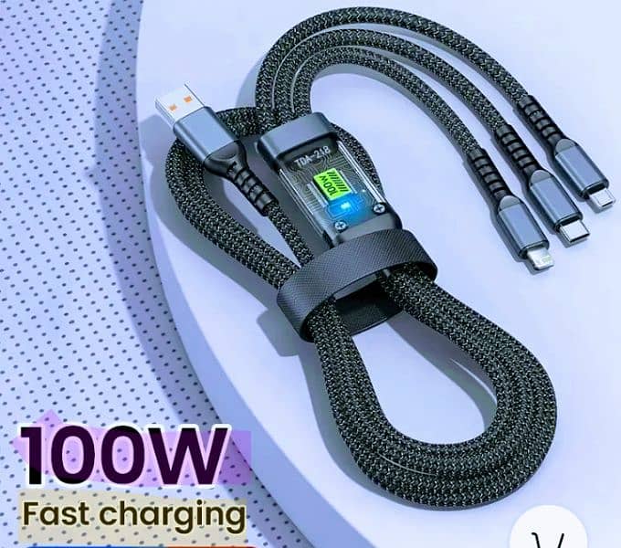 Super Fast Charging Cable 3-in-1 0